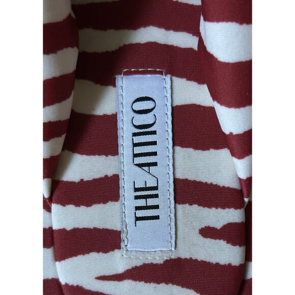 The Attico Women's Red Zebra Printed Indie Flat Thong Sandals Shoes-Sz 41/10US - Picture 4 of 6